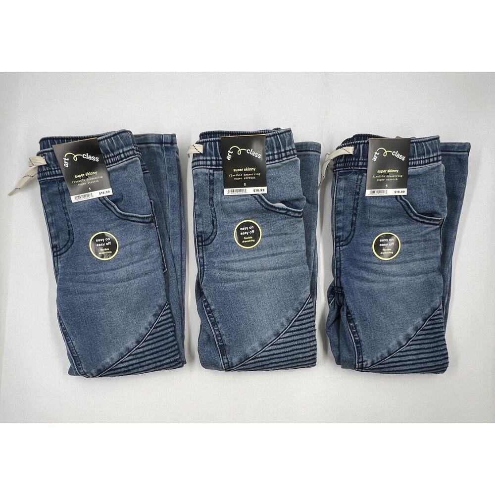 3 New Pairs of Art Class Super Skinny Stretch Drawstring Jeans Size 5